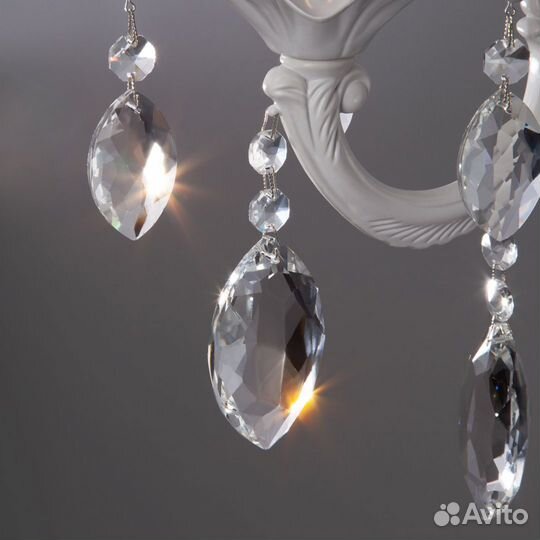 Бра настенный металлический с хрусталем классика