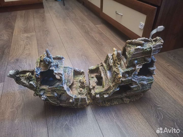 Затонувший корабль декор для аквариума