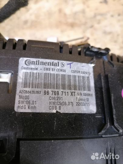 Панель приборов щиток Citroen C4 B7