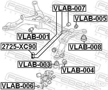 Сайлентблок vlab-007 vlab-007 Febest