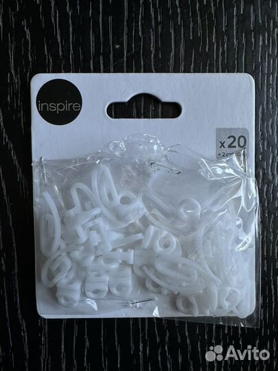 Глайдер и стопор для штор 20 шт / крючки для штор