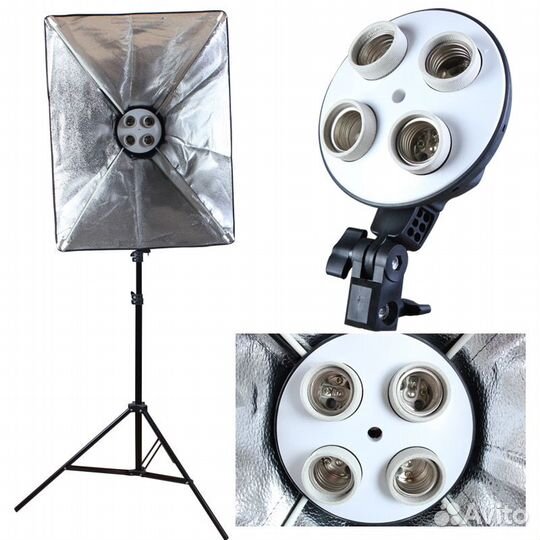 Софтбокс новый + Лампы и Сумка