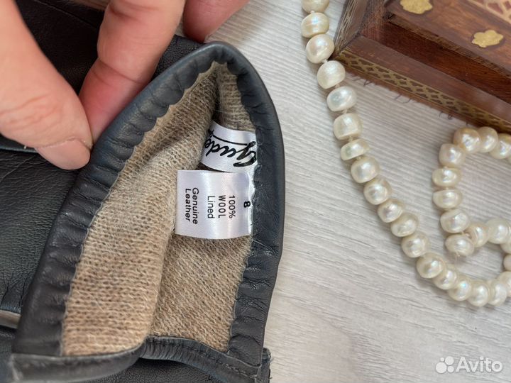 Перчатки женские кожаные новые