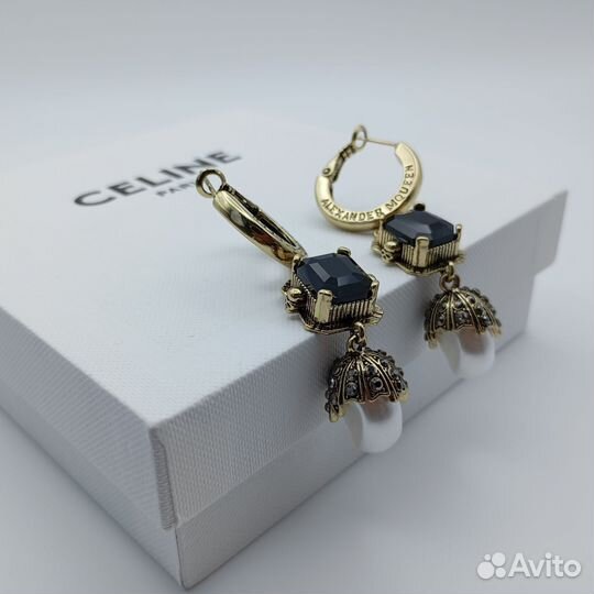 Серьги винтажные крупные Alexander McQueen