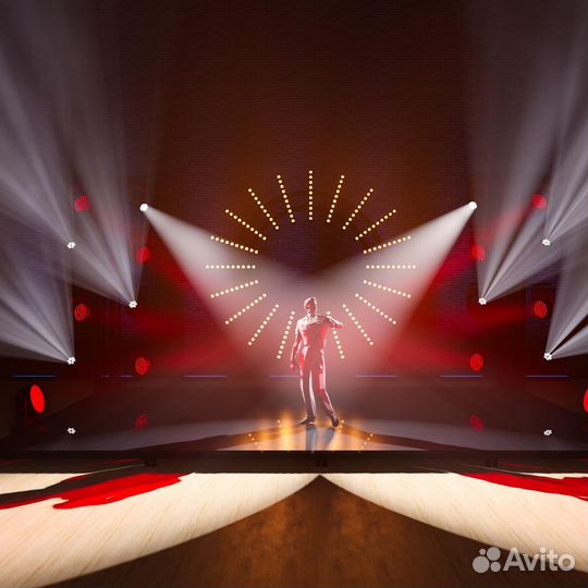 Световое оборудование, звук, сцена, бэклайн