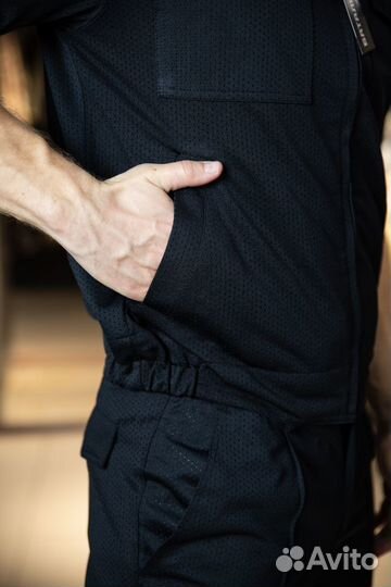 Костюм сетка Полиции с коротким рукавом без канта