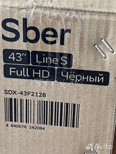 Новый телевизор Sber 43 дюйма wifi 1.5 gb SMART