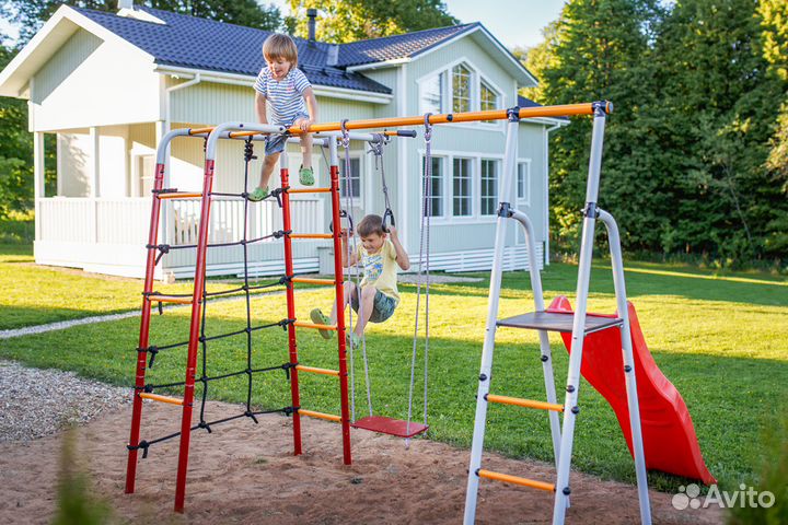 Уличный комплекс с горкой и качелями
