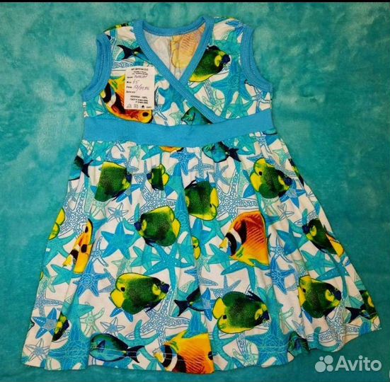 Летнее платье, р.86-92