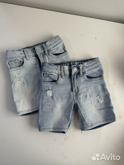 Джинсовые шорты для двойни