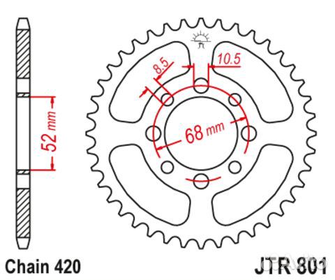 Звезда ведомая JTR801 31