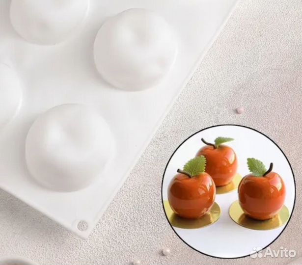 Силиконовая форма яблоко