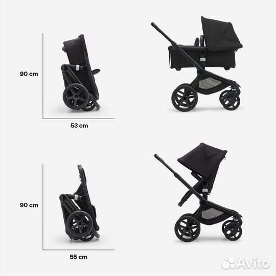 Bugaboo Fox 5 Black / Black / Sunrise Red