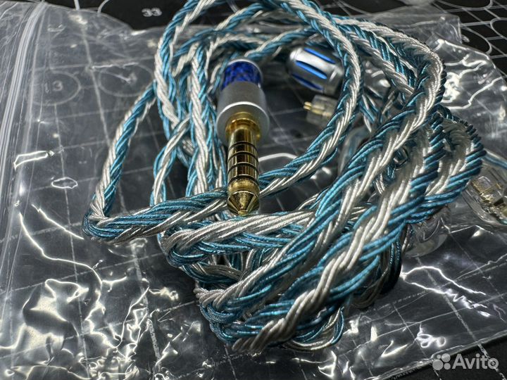 Кабель для наушников 16 жил 2 pin 0.75