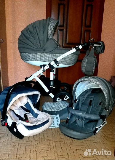 Коляска bebe mobile toscana 3 в 1 лён