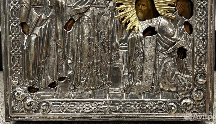 Икона Явление Богородицы Сергию Радонежскому Очень