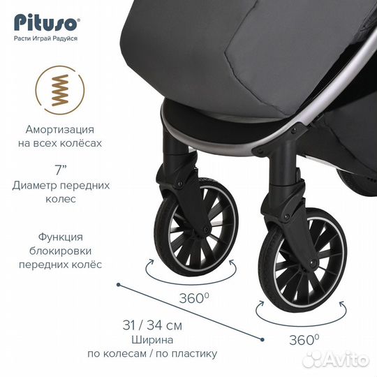 Прогулочная коляска Pituso Ruta 2023г