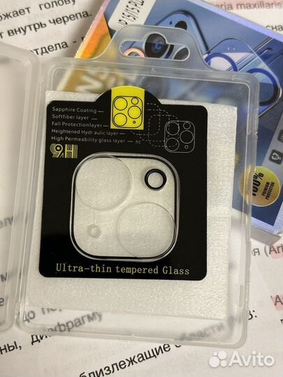 Защитное стекло для камеры iPhone 15