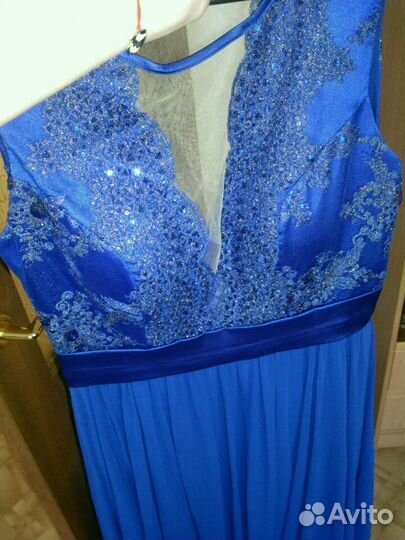 Платье вечернее синее 44-46 на выпускной свадьбу