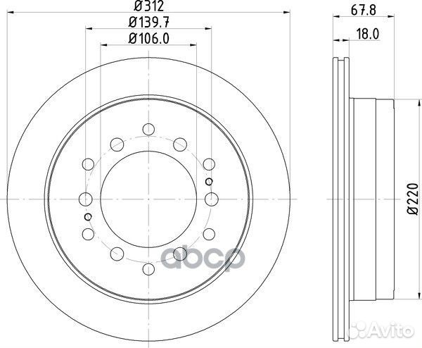 Диск тормозной зад ND1043K nisshinbo