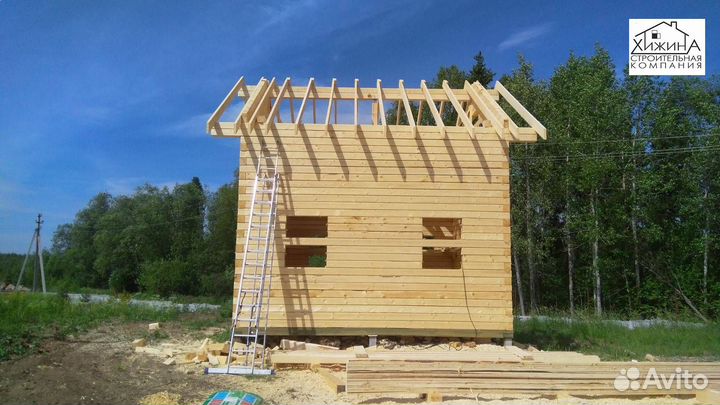 Срубы дома 6х6м 2 этажа из бруса строительство