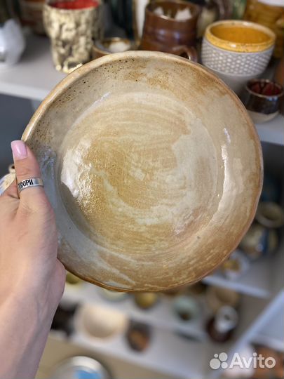 Тарелка керамическая дровяной обжиг