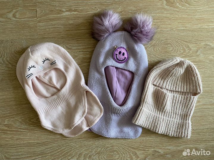 Шапка шлем зимняя для девочки