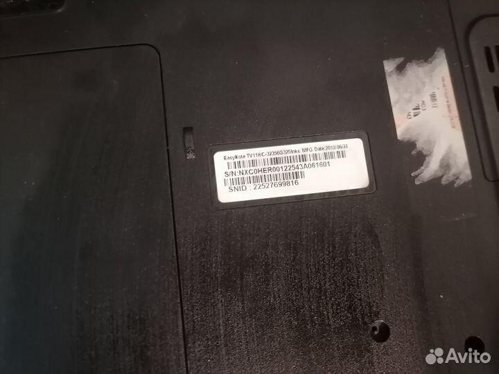 Ноутбук на запчасти packard bell