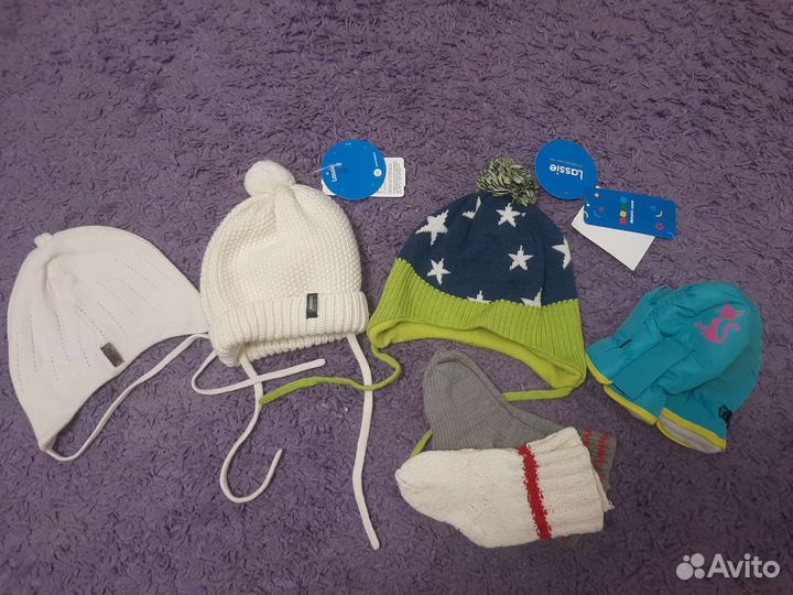 Много.Новые шапки для девочки и мальчика