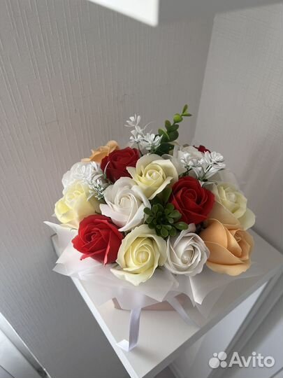 Букет из мыльных роз