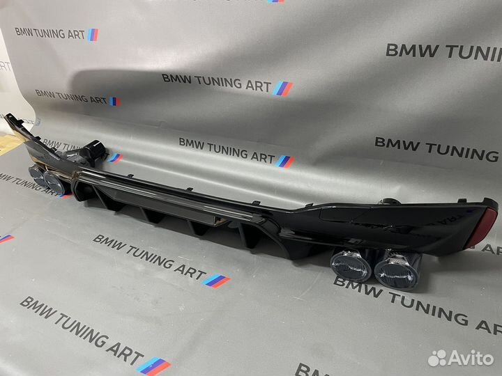 Диффузор M5 + насадки выхлопа карбон BMW 5 G30