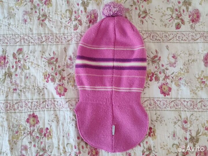 Шапка шлем для девочки демисезонный