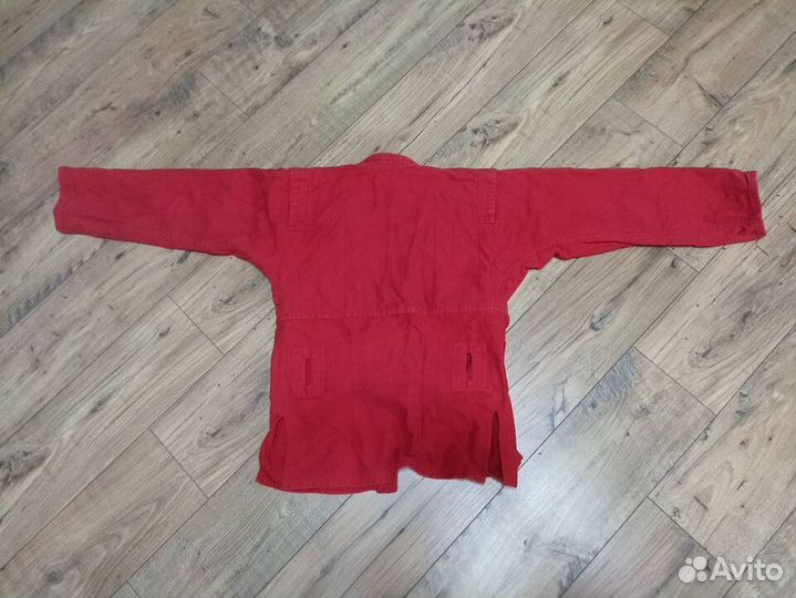 Комплект для самбо красного цвета 