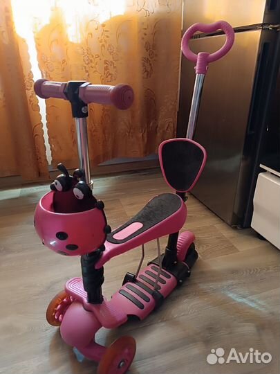 Самокат беговел 3 в 1 с ручкой