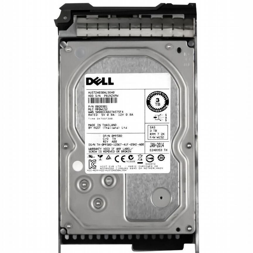 [MY58D] Жесткий Диск Dell 3tb 7200 Sas 3,5" Hdd My58d