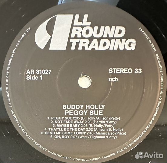 Buddy Holly – Peggy Sue (Дания 1985г.)