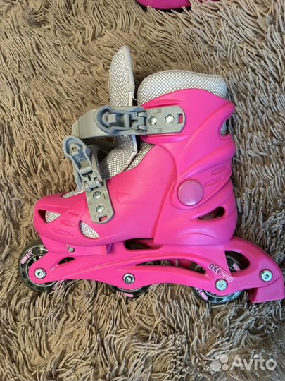 Роликовые коньки+шлем+защита