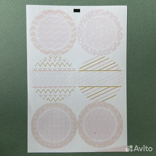 Наклейки в наборах по 6 шт. Разные дизайны