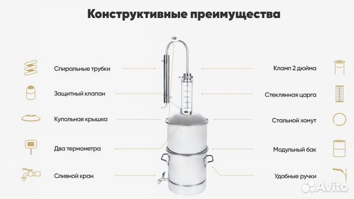 Самогонный аппарат органик 2, 15 л