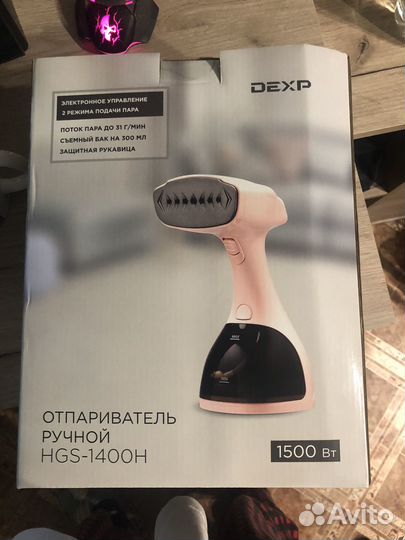 Ручной отпариватель розовый dexp HGS-1400H