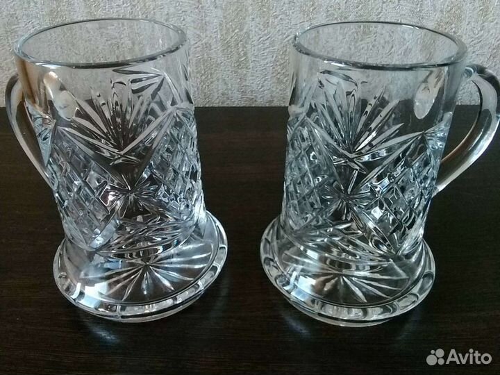 Хрустальные пивные кружки