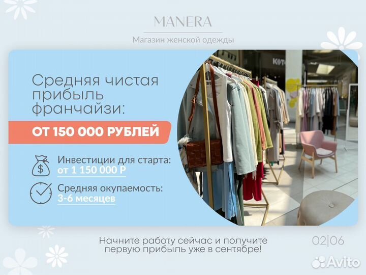 Франшиза магазина одежды с сопровождением