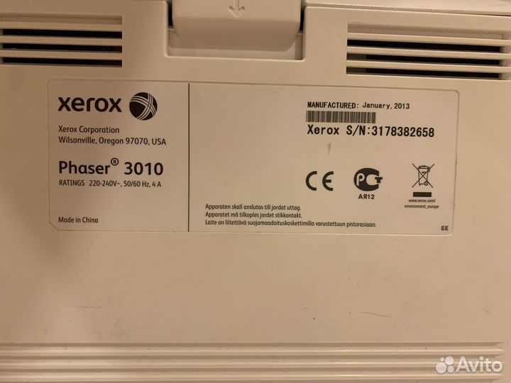 Принтер лазерный Xerox Phaser 3010