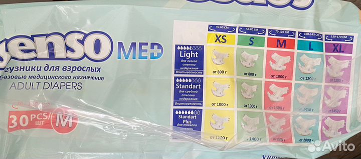 Памперсы для взрослых размер м