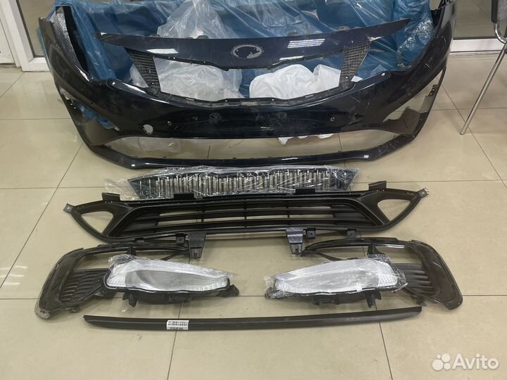 Передний бампер kia optima 4 рестайлинг в сборе