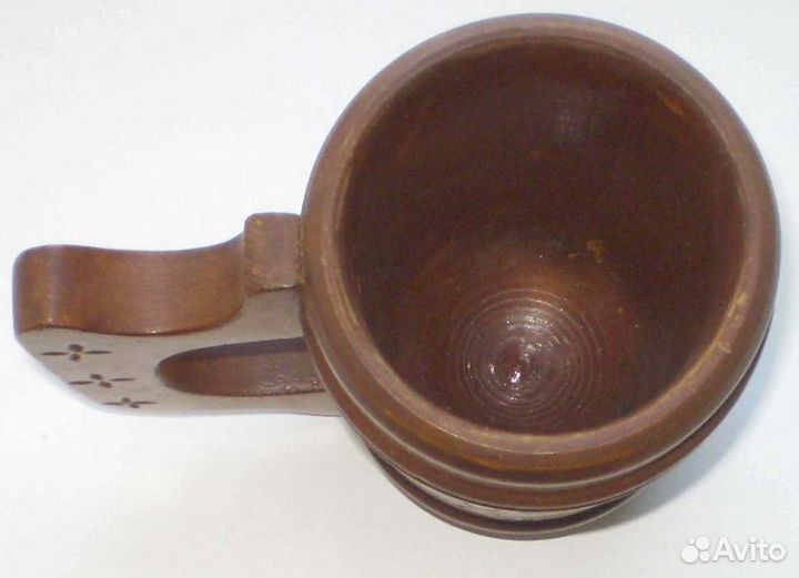 Большая деревянная пивная кружка с ручкой