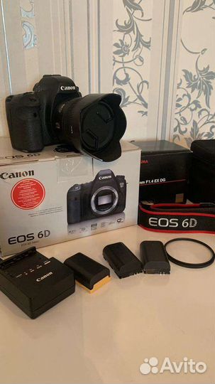 Фотоаппарат Canon EOS 6D Body + объектив Sigma