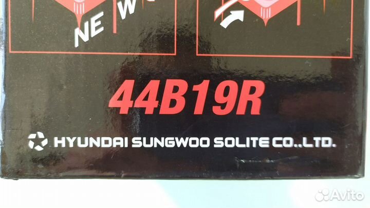 Аккумулятор 44Ah Solite 44B19R 370A Корея прямой