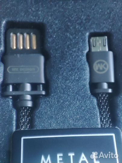 Кабель micro USB метал WK Design