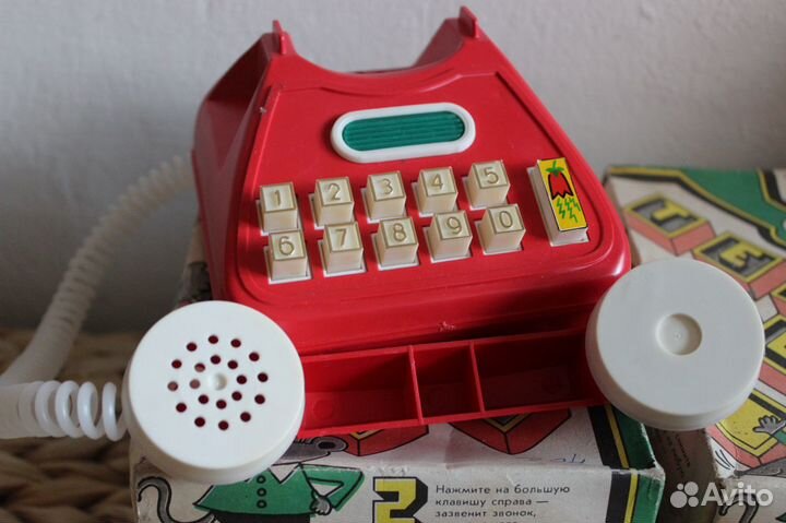 Телефон игрушка Огонёк детский советский новый